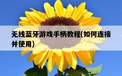 無線藍牙游戲手柄教程，如何連接并使用