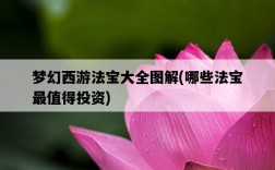夢幻西游法寶大全圖解，哪些法寶最值得投資