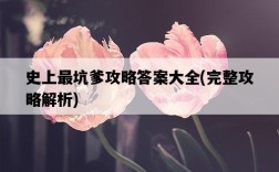 史上最坑爹攻略答案大全，完整攻略解析