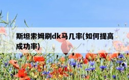 斯坦索姆刷dk馬幾率，如何提高成功率