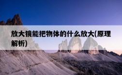 放大鏡能把物體的什么放大，原理解析