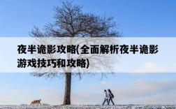 夜半詭影攻略，全面解析夜半詭影游戲技巧和攻略