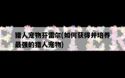 獵人寵物芬雷爾，如何獲得并培養最強的獵人寵物