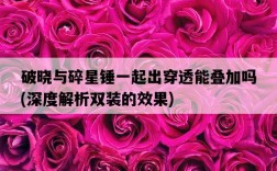 破曉與碎星錘一起出穿透能疊加嗎，深度解析雙裝的效果