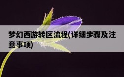 夢幻西游轉區流程，詳細步驟及注意事項