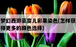 夢幻西游巫蠻兒彩果染色，怎樣獲得更多的顏色選擇