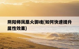 陰陽師鳳凰火御魂，如何快速提升屬性效果