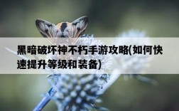 黑暗破壞神不朽手游攻略，如何快速提升等級和裝備