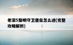 老滾5黎明守衛堡壘怎么進，完整攻略解析