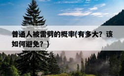 普通人被雷劈的概率，有多大？該如何避免？