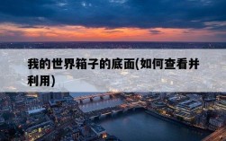 我的世界箱子的底面，如何查看并利用