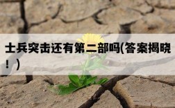 士兵突擊還有第二部嗎，答案揭曉！