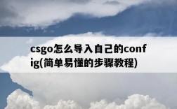 csgo怎么導入自己的config，簡單易懂的步驟教程
