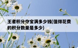 王者積分奪寶滿多少錢，值得花費的積分數量是多少