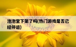 泡泡堂下架了嗎，熱門游戲是否已經停運