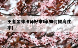 王者金牌法師好拿嗎，如何提高勝率