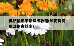 奧法輸出手法詳細教程，如何提高魔法傷害效率