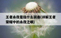 王者永夜是指什么裝備，詳解王者榮耀中的永夜之眼