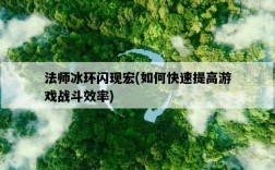 法師冰環閃現宏，如何快速提高游戲戰斗效率
