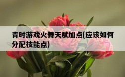 青時游戲火舞天賦加點，應該如何分配技能點