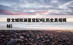 蔡文姬和瀾是官配嗎，歷史真相揭秘