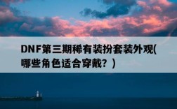 DNF第三期稀有裝扮套裝外觀，哪些角色適合穿戴？