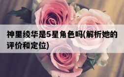 神里綾華是5星角色嗎，解析她的評價和定位