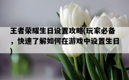 王者榮耀生日設置攻略，玩家必備，快速了解如何在游戲中設置生日