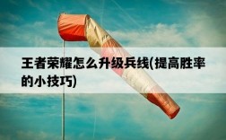 王者榮耀怎么升級兵線，提高勝率的小技巧