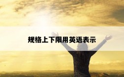 規格上下限用英語表示