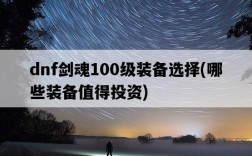 dnf劍魂100級裝備選擇，哪些裝備值得投資