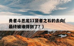 勇者斗惡龍11賢者之石的去向，最終被誰得到了？