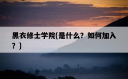 黑衣修士學院，是什么？如何加入？