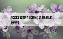 4231克制433嗎，足球戰術分析