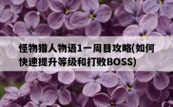 怪物獵人物語1一周目攻略，如何快速提升等級和打敗BOSS