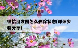 微信朋友圈怎么刪除狀態，詳細步驟分享