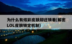 為什么有炫彩皮膚卻還鎖著，解密LOL皮膚鎖定機制