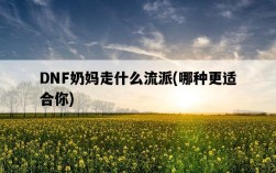 DNF奶媽走什么流派，哪種更適合你