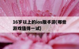 16歲以上的ios版手游,哪些游戲值得一試