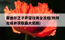 霍迪爾之子聲望任務全流程，如何完成并獲取最大獎勵