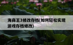 海商王3修改存檔，如何輕松實現游戲存檔修改