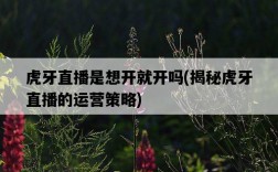 虎牙直播是想開就開嗎，揭秘虎牙直播的運營策略