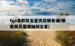 fgo各職階五星天花板有誰，哪些英靈最難抽到五星