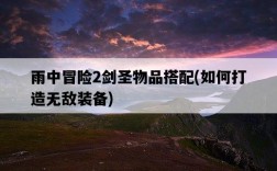 雨中冒險2劍圣物品搭配，如何打造無敵裝備