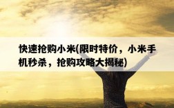 快速搶購小米，限時特價，小米手機秒殺，搶購攻略大揭秘