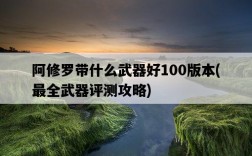 阿修羅帶什么武器好100版本，最全武器評測攻略