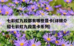 七彩虹九段都有哪些顯卡，詳細介紹七彩虹九段顯卡系列