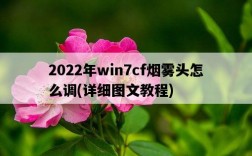 2022年win7cf煙霧頭怎么調，詳細圖文教程