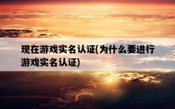 現在游戲實名認證，為什么要進行游戲實名認證