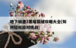 地下城堡2黑暗裂縫攻略大全，如何輕松應對挑戰